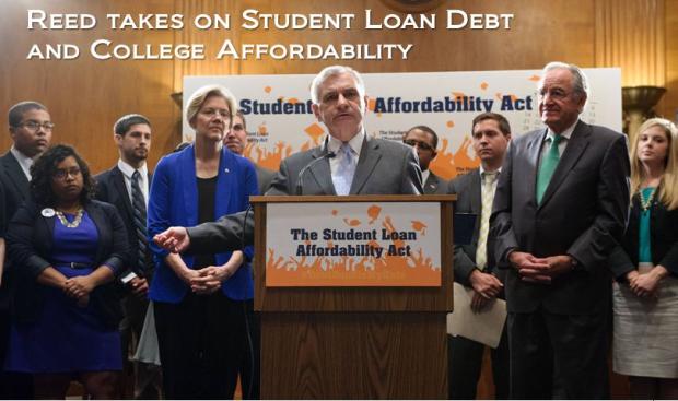 Reed Speaks on College Affordability and Student Loan Debt